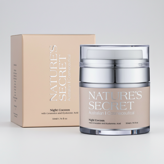 Night Cocoon Moisturiser 50ml | Overnight Repair Face Cream for Hydration, Skin Renewal, Fine Lines & Wrinkles | Australian Made Kemu |Fashion Home Kitchen Beauty