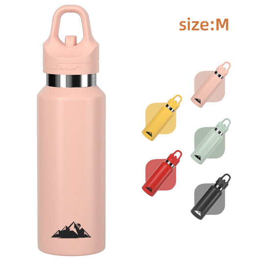 Pink 480ml Insulated Stainless Steel Water Bottle - Leakproof One-Click Lid Thermal Flask for Hot & Cold Drinks Kemu |Fashion Home Kitchen Beauty
