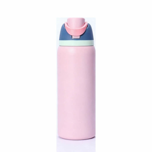 Insulated Water Bottle with Straw | 24oz BPA-Free Stainless Steel for Travel & Sports – Pink Kemu |Fashion Home Kitchen Beauty
