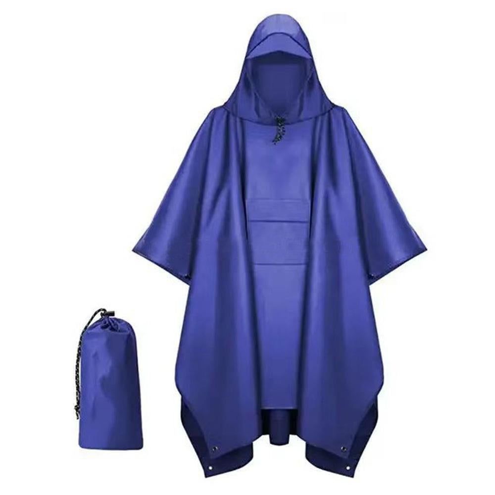 3 in 1 Portable Rain Poncho Waterproof Lightweight Emergency Raincoat with Pocket - Blue Kemu |Fashion Home Kitchen Beauty