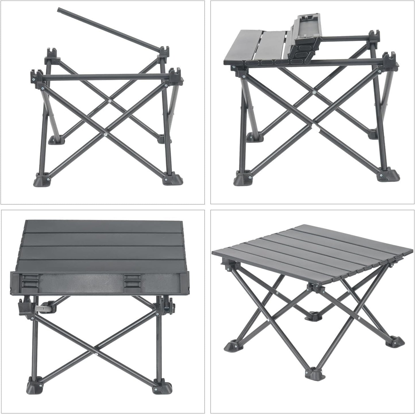 Portable Roll-Up Camping Table | Lightweight Folding Outdoor Table with Carry Bag | Seats 4 – Black Kemu |Fashion Home Kitchen Beauty