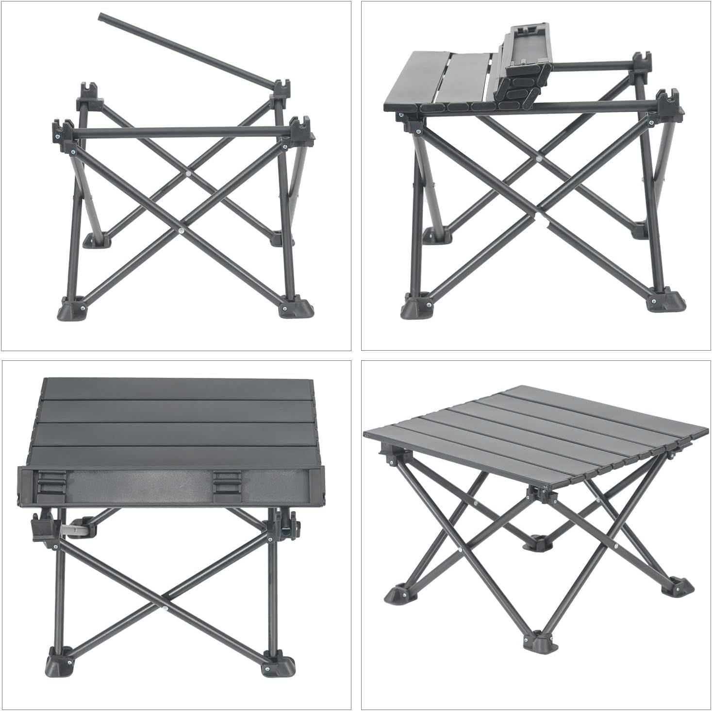 Portable Roll-Up Camping Table | Lightweight Folding Outdoor Table with Carry Bag | Seats 4 – Black Kemu |Fashion Home Kitchen Beauty