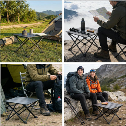 Portable Roll-Up Camping Table | Lightweight Folding Outdoor Table with Carry Bag | Seats 4 – Black Kemu |Fashion Home Kitchen Beauty
