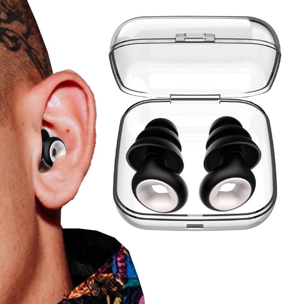 Reusable Hoop Noise Reduction Earplugs Black Kemu |Fashion Home Kitchen Beauty