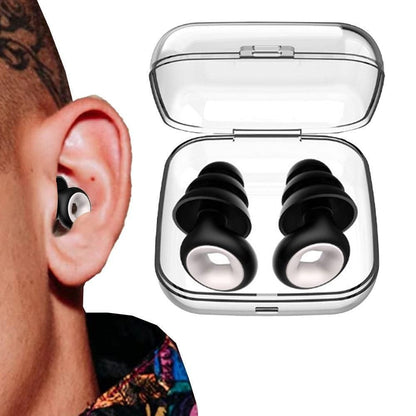 Reusable Hoop Noise Reduction Earplugs Black Kemu |Fashion Home Kitchen Beauty