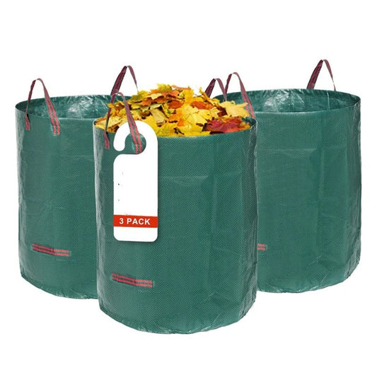 Reusable Yard Waste Bags Lawn And Leaf Bags 3 Pack, Heavy Duty Garden Bags With Gardening Gloves, Standable Garden Waste Bag With 4 Handles（45*38cm) Kemu |Fashion Home Kitchen Beauty