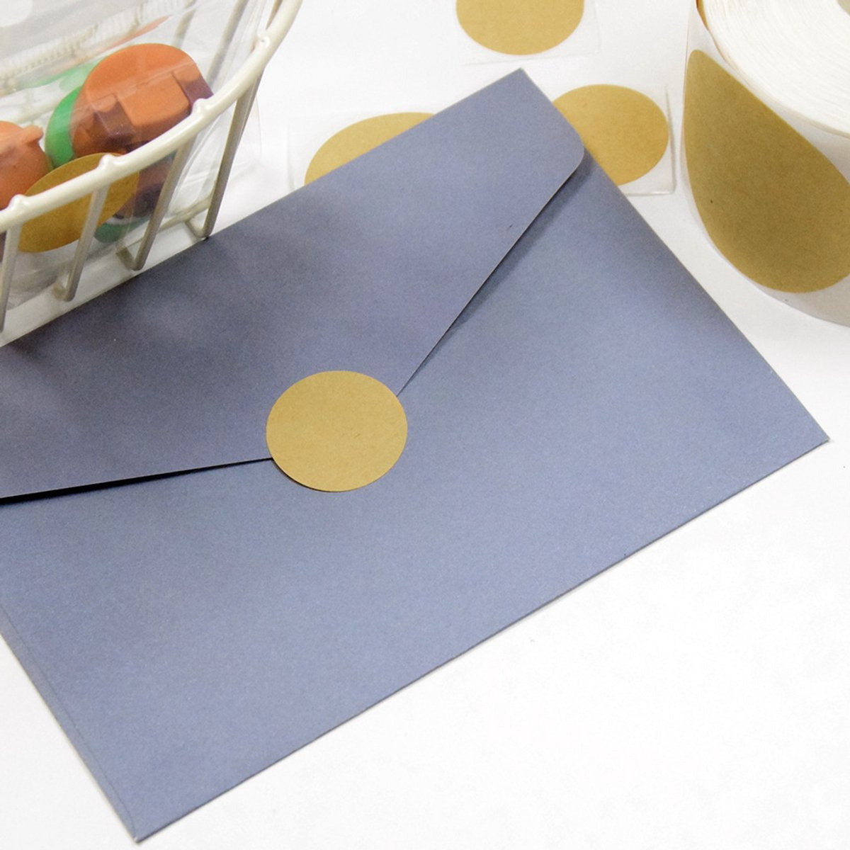 Round Kraft Paper Dot Stickers 500pcs | 52mm Yellow Self-Adhesive Labels | Removable & Writable for Food, Jars & Packaging Kemu |Fashion Home Kitchen Beauty