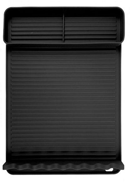Silicone BBQ Grill Mat - 8-Slot Mat with Drip Tray - Heat-Resistant and Dishwasher-Safe - 40x27 cm - Black Kemu |Fashion Home Kitchen Beauty