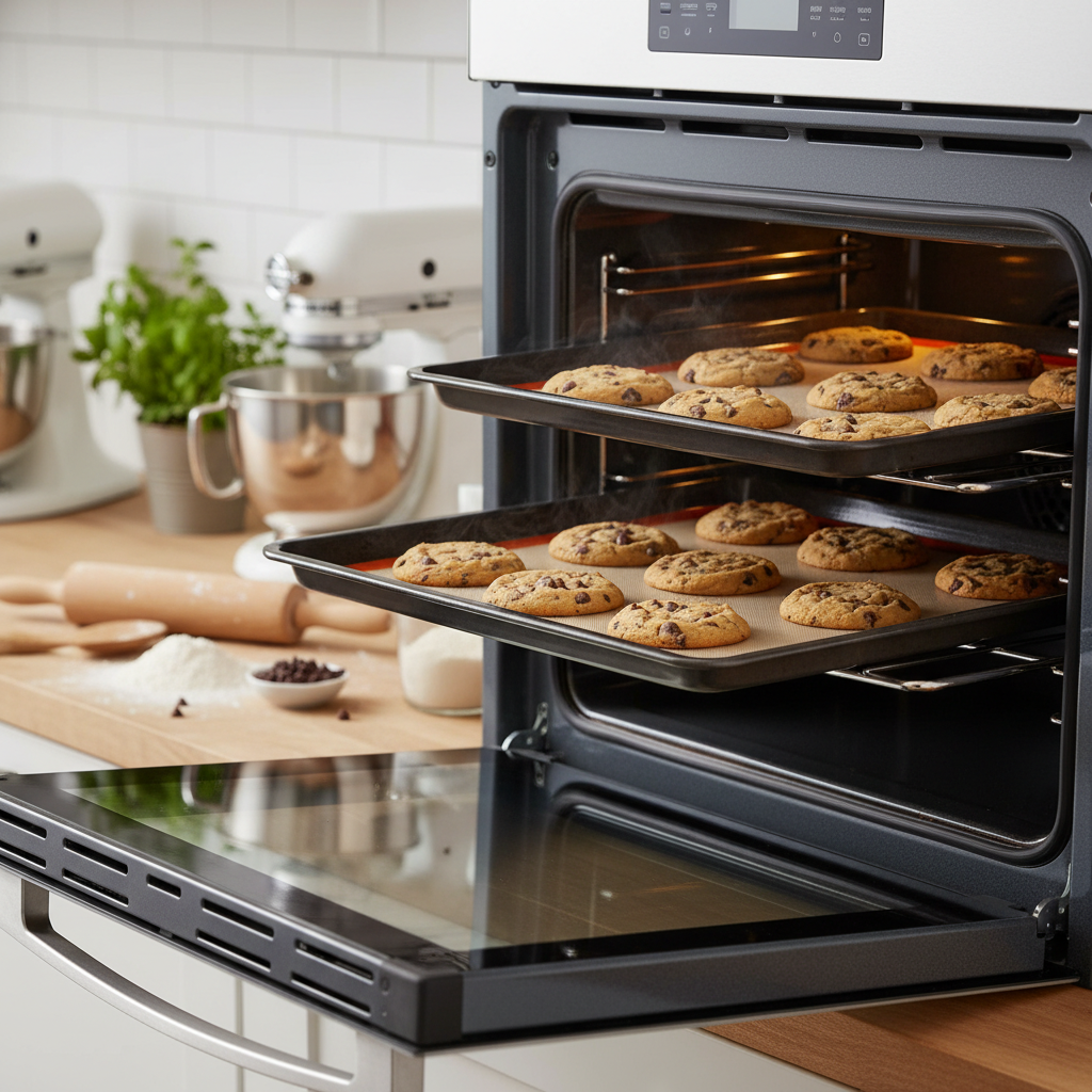 Silicone Baking Mats 2-Pack  – Non-Stick Reusable Oven Liners for Baking Dish & Half Sheet Pan | BPA-Free, 16.54 x 11.62 in Kemu |Fashion Home Kitchen Beauty