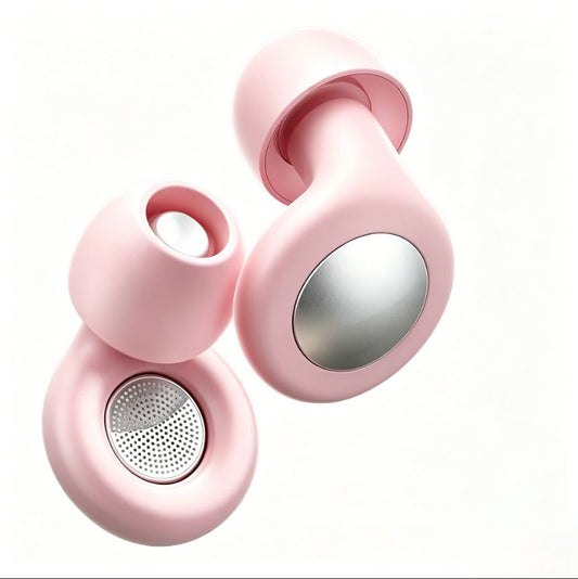 Silicone Earplugs Noise Reduction Pink 28dB Sleep Waterproof Glossy noise-cancelling, long silicone cord Kemu |Fashion Home Kitchen Beauty