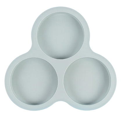 1 Pcs Silicone Egg Cups for Air Fryer,3-Cavity Cupcake Baking Tray,Round Silicone Baking Tools,Round Silicone Ramekins,for Sandwiches,Non-Stick Tray for Baking Accessories,(Dark Gray,9.06x8.46 in) Gray Kemu |Fashion Home Kitchen Beauty