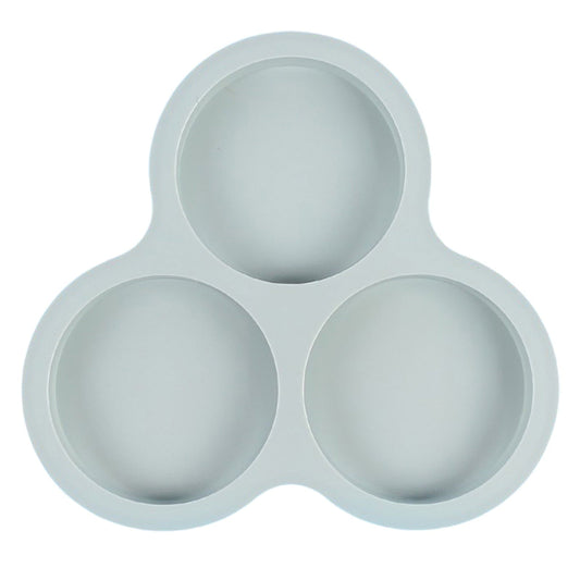 1 Pcs Silicone Egg Cups for Air Fryer,3-Cavity Cupcake Baking Tray,Round Silicone Baking Tools,Round Silicone Ramekins,for Sandwiches,Non-Stick Tray for Baking Accessories,(Dark Gray,9.06x8.46 in) Gray Kemu |Fashion Home Kitchen Beauty