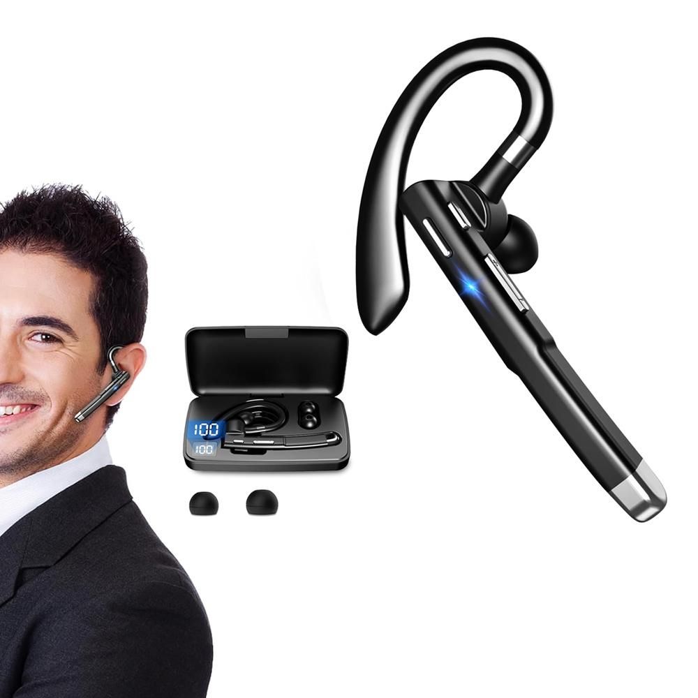 Single Ear Bluetooth Headset Wireless Headphone with Charging Case - Kemu |Fashion Home Kitchen Beauty