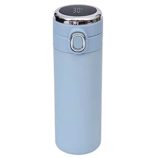 Glass and Bottle ! Stainless Steel Flask Vacuum Insulated Cup Drinking Bottle 350/420 Ml Led Screen Temperature Display Flask Water Bottle Perfect for Home Travel, Include Cup*1 Blue Kemu |Fashion Home Kitchen Beauty