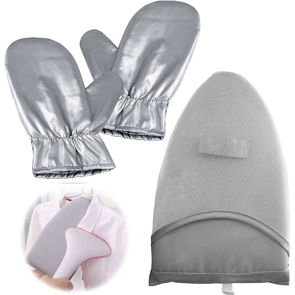 3 PCS Garment Steamer Ironing Gloves, Waterproof Care Anti Steam Mitt with Finger Loop, Heat Resistant Protective Gloves Iron Board for Clothes Steamers (Pointy) Kemu |Fashion Home Kitchen Beauty