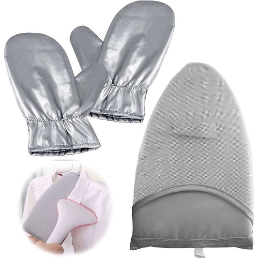 3 PCS Garment Steamer Ironing Gloves, Waterproof Care Anti Steam Mitt with Finger Loop, Heat Resistant Protective Gloves Iron Board for Clothes Steamers (Pointy) Kemu |Fashion Home Kitchen Beauty