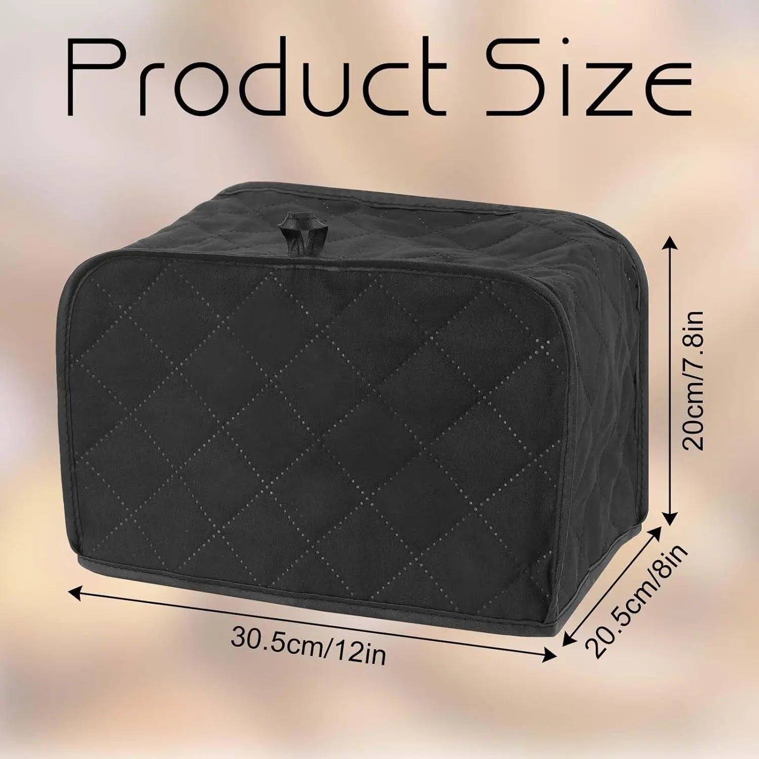 2 pack Black Toaster Cover 2 Slice, Two Slice Bread Machine Covers Quilted Toaster Covers Bread Maker Universal Size Kitchen Appliance Cover Polyester, Dust and Fingerprint Protection（Excluding bread machine） Kemu |Fashion Home Kitchen Beauty