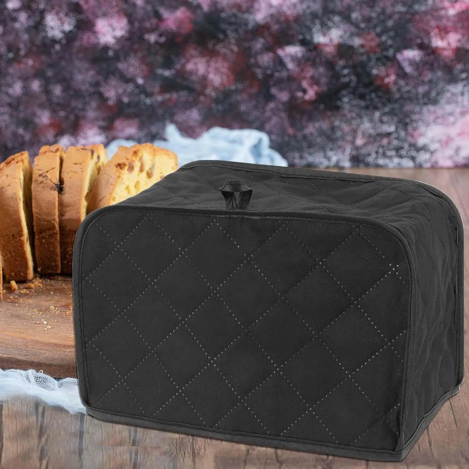 2 pack Black Toaster Cover 2 Slice, Two Slice Bread Machine Covers Quilted Toaster Covers Bread Maker Universal Size Kitchen Appliance Cover Polyester, Dust and Fingerprint Protection（Excluding bread machine） Kemu |Fashion Home Kitchen Beauty
