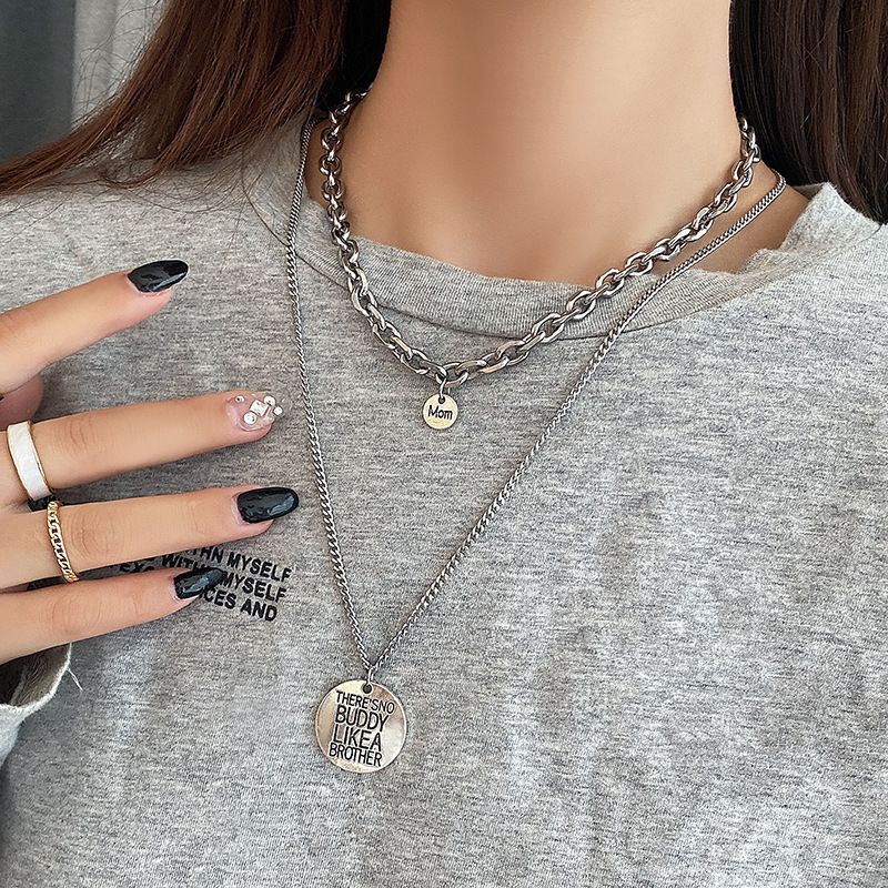 Hip Hop Necklace Zinc Alloy Twist Chain Unisex Ordinary two-piece set Kemu |Fashion Home Kitchen Beauty