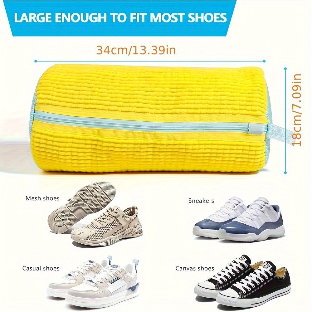 Shoe Washing Machine Bag Durable Shoe Bag Shoe Cleaning Accessory Sneakers - Pink - Size 001
