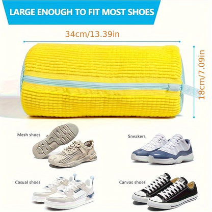 Shoe Washing Machine Bag Durable Shoe Bag Shoe Cleaning Accessory Sneakers - White - Size 001