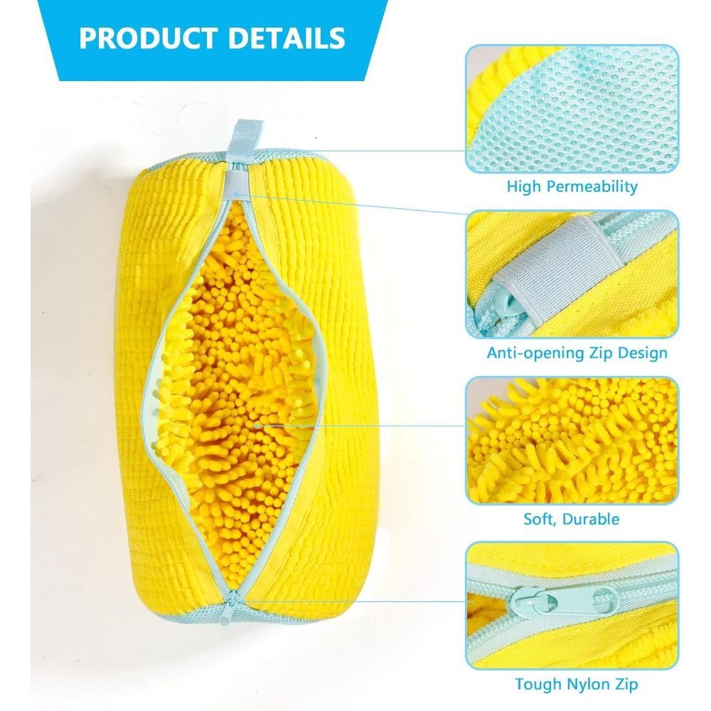 Shoe Washing Machine Bag Durable Shoe Bag Shoe Cleaning Accessory Sneakers - White - Size 001