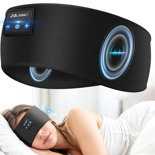 Wireless Sleep Headphones Headband Headphones Music Eye Mask Side Sleeper - Gray - Size 001