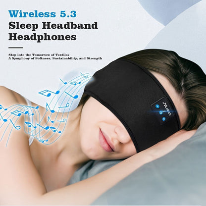 Wireless Sleep Headphones Headband Headphones Music Eye Mask Side Sleeper - Gray - Size 001