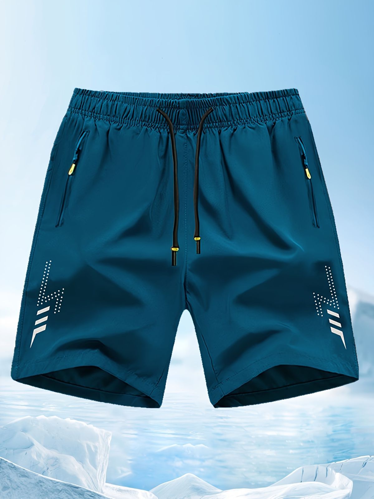 Men'S Athletic Shorts Gym Shorts Running Shorts Side Pocket Shorts Zippered - Gray - Size M