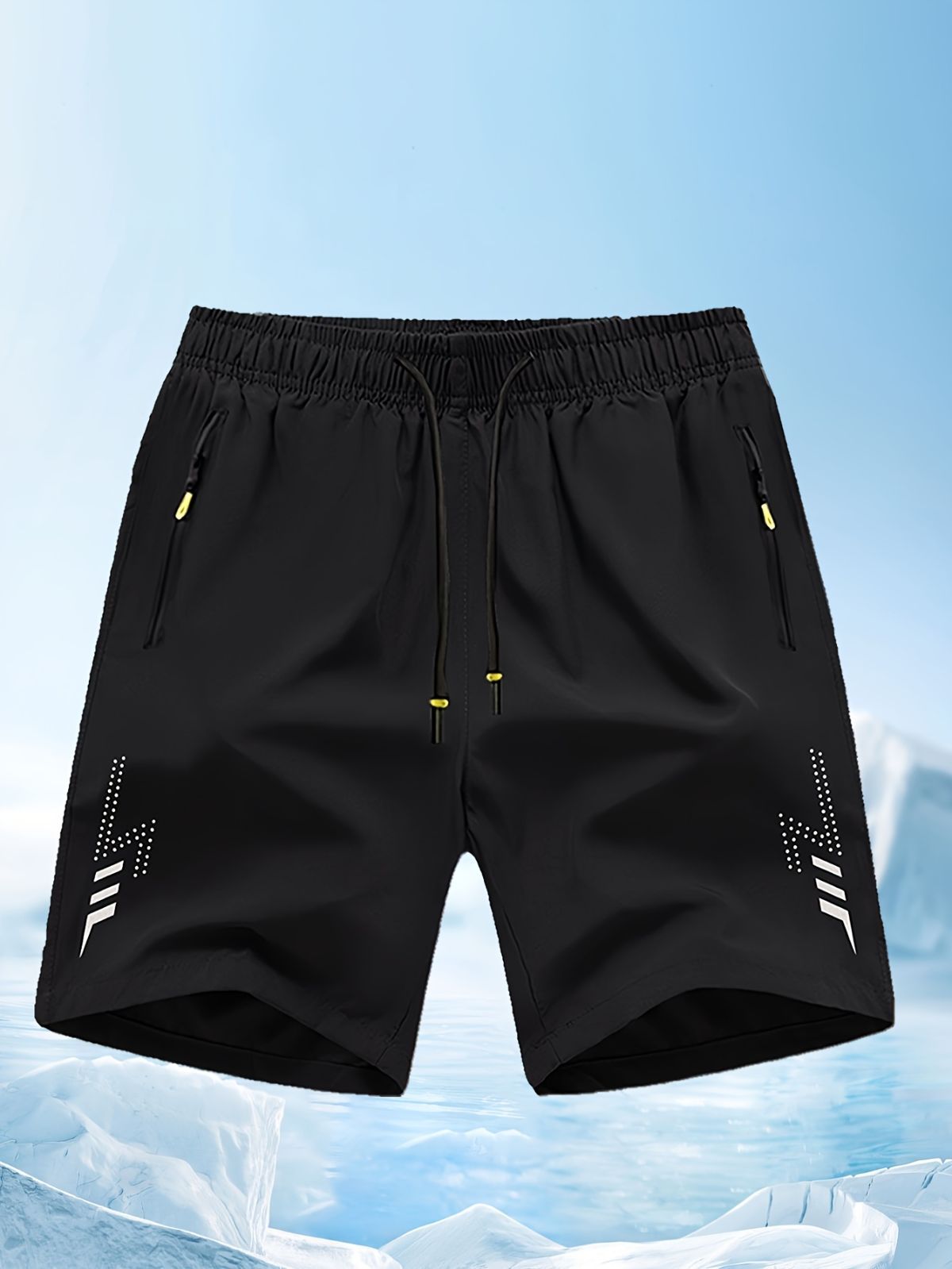 Men'S Athletic Shorts Gym Shorts Running Shorts Side Pocket Shorts Zippered - Turquoise - Size XXL