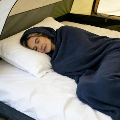 Sleep Pod - Wearable Blanket Hoodie for Anxiety Relief & Deep Sleep, Portable Personal Sleeping Bag for Travel, Camping and Cozy Lounging - Blue - Size 150cm*40cm Kemu |Fashion Home Kitchen Beauty