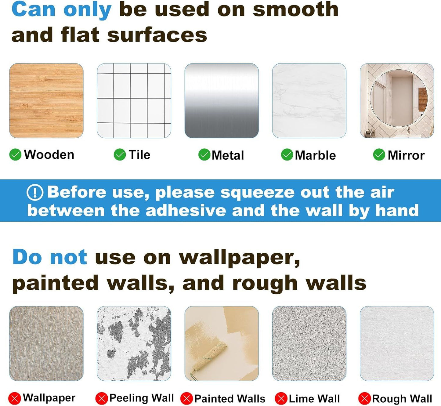 2-Pack Acrylic Adhesive Wall Shelf for Bathroom, Kitchen & Vanity Storage – No Drill, Waterproof with Drainage Holes (Clear)