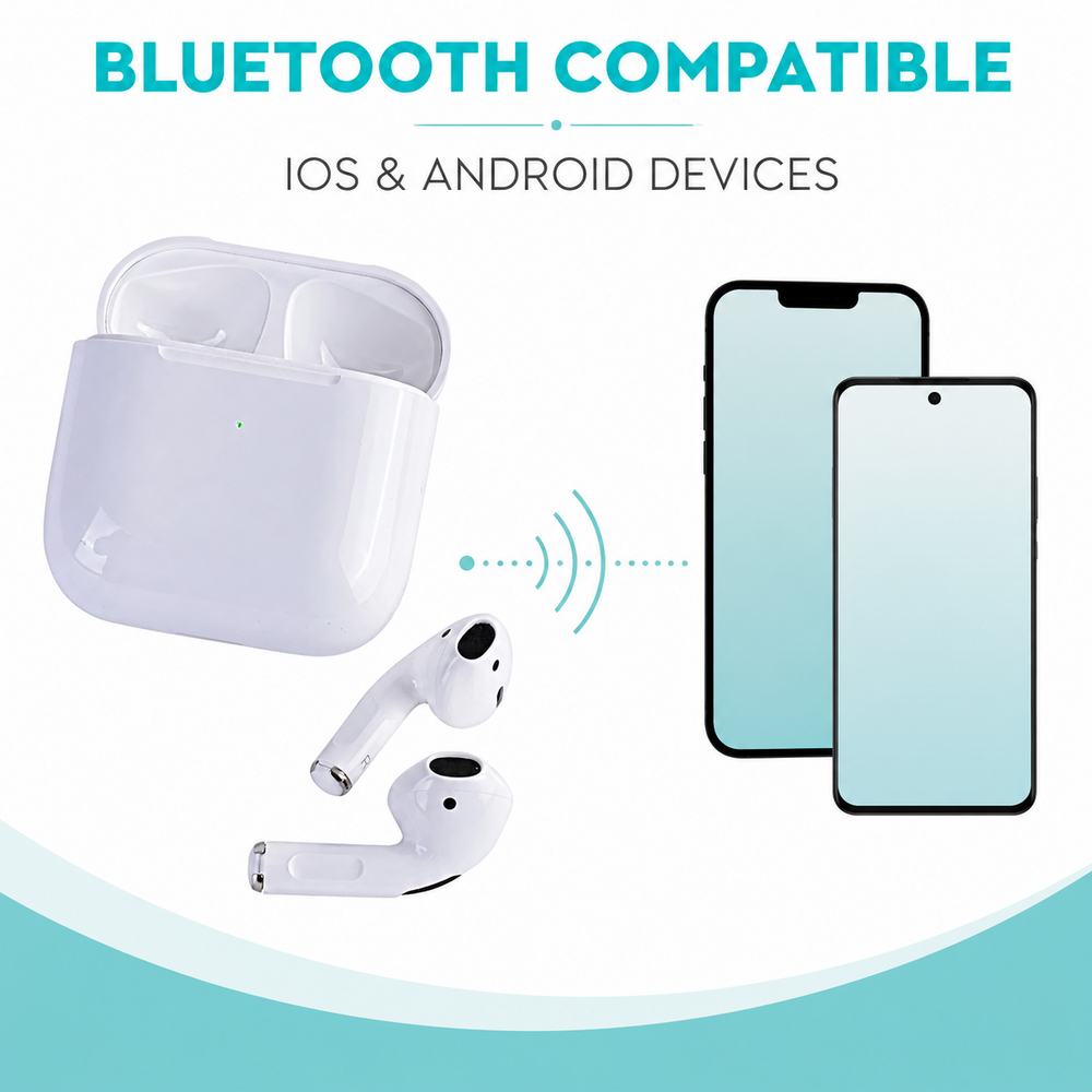 Wireless Bluetooth Earbuds with Microphone, 10m Range, Rechargeable 250mAh Charging Case, iOS & Android Compatible Kemu |Fashion Home Kitchen Beauty