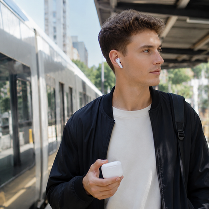 Wireless Bluetooth Earbuds with Microphone, 10m Range, Rechargeable 250mAh Charging Case, iOS & Android Compatible Kemu |Fashion Home Kitchen Beauty