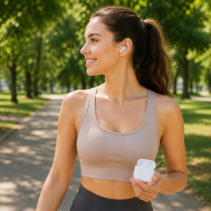Wireless Bluetooth Earbuds with Microphone, 10m Range, Rechargeable 250mAh Charging Case, iOS & Android Compatible Kemu |Fashion Home Kitchen Beauty