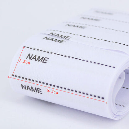 200 pcs iron-on labels woven labels Name labels with names to write labels School name labels, white，Fonepro
