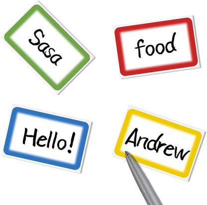 Self-adhesive name labels - Freezer stickers - Moving stickers - Waterproof - Self-adhesive labels - For office, school, gifts, kitchen, bottles, files - 300 pieces - Multi