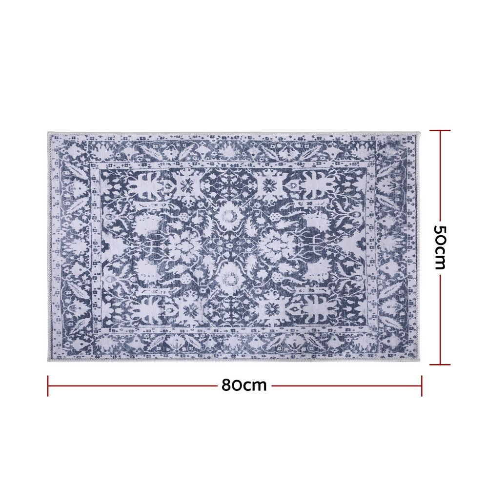 Soft Crystal Velvet Bath Mat 50 x 80 cm, Non-Slip Floor Rug