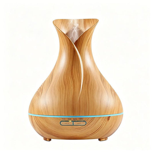 Light Wood Aroma Diffuser 400 ml, Ultrasonic Aromatherapy Humidifier