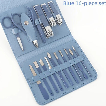 16-Piece Nail Care Set, Portable Professional Manicure and Pedicure Kit, Blue Kemu |Fashion Home Kitchen Beauty