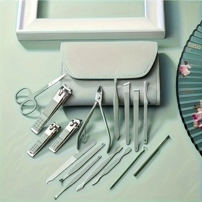 16-Piece Nail Care Set, Portable Professional Manicure and Pedicure Kit, Blue Kemu |Fashion Home Kitchen Beauty