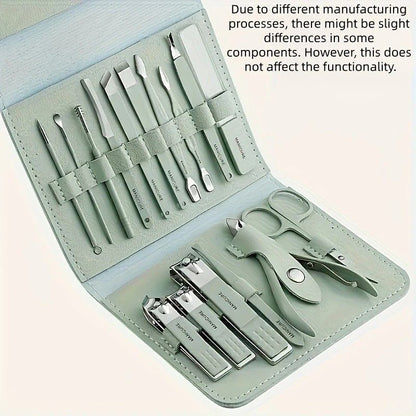 16-Piece Nail Care Set, Portable Professional Manicure and Pedicure Kit, Blue Kemu |Fashion Home Kitchen Beauty