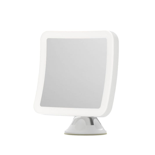 10X Magnifying Makeup Mirror with LED Light, Rotating Cordless Suction Cup Mirror