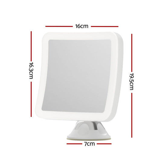 10X Magnifying Makeup Mirror with LED Light, Rotating Cordless Suction Cup Mirror