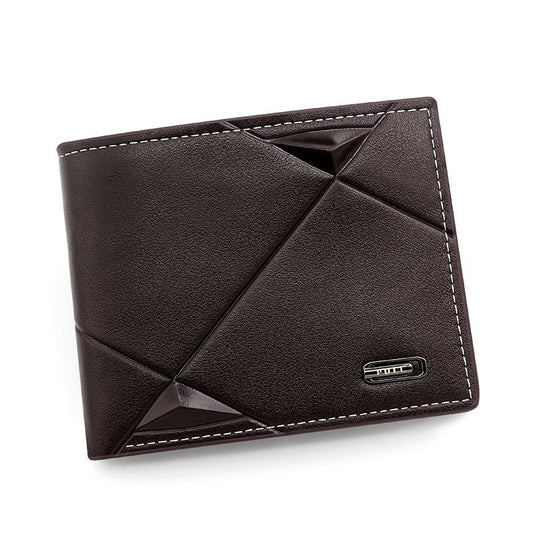 Men's PU Leather Bifold Wallet with Zipper Coin Pocket, Card Slots and ID Window, Dark Brown Kemu |Fashion Home Kitchen Beauty