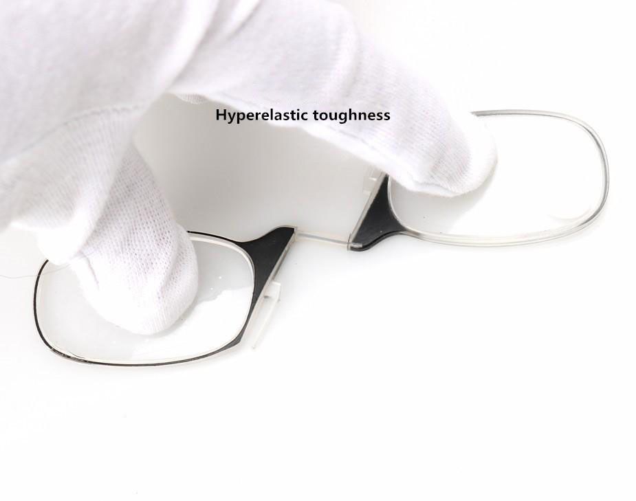 Nose Clip Reading Glasses No Legs Mini Portable Presbyopic Glasses With Sticky Phone Case Ultra Light PC Lens Readers +1.00