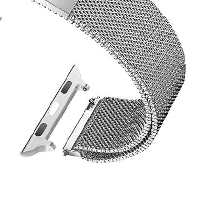 Milanese Watch Band Compatible with Apple Watch Ultra 2 3 Series 11 10 9 8 7 6 5 3 SE Champagne, 42mm 44mm 45mm 46mm 49mm Kemu |Fashion Home Kitchen Beauty