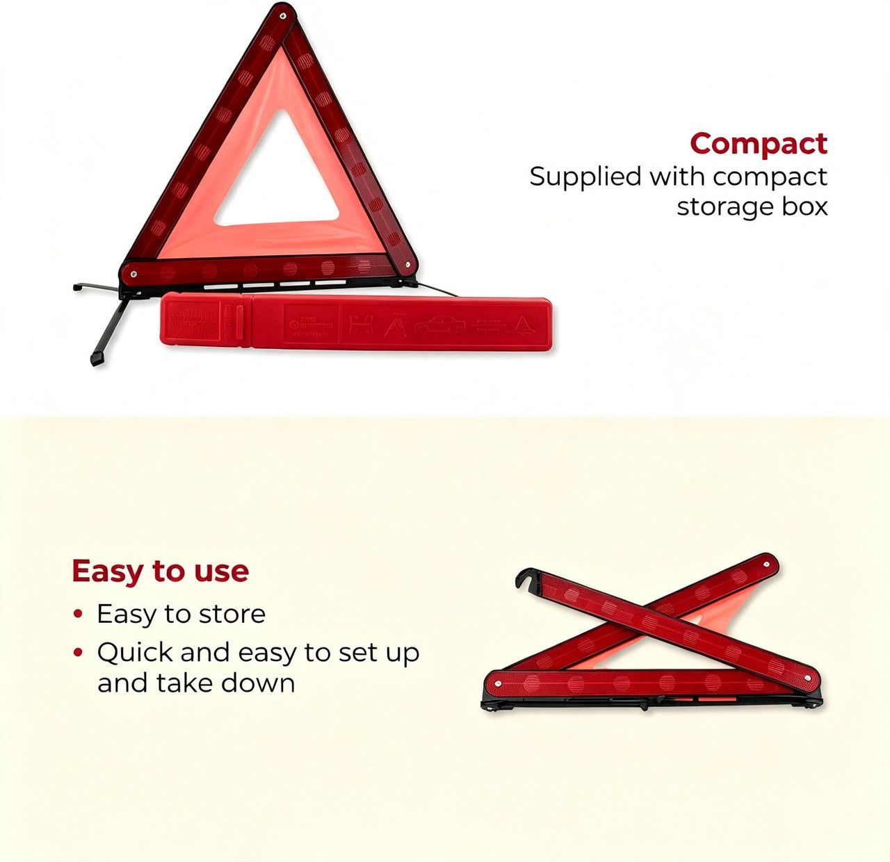 4-Piece Car Emergency Safety Kit with 2 Reflective Vests, Warning Triangle and Emergency Blanket Kemu |Fashion Home Kitchen Beauty