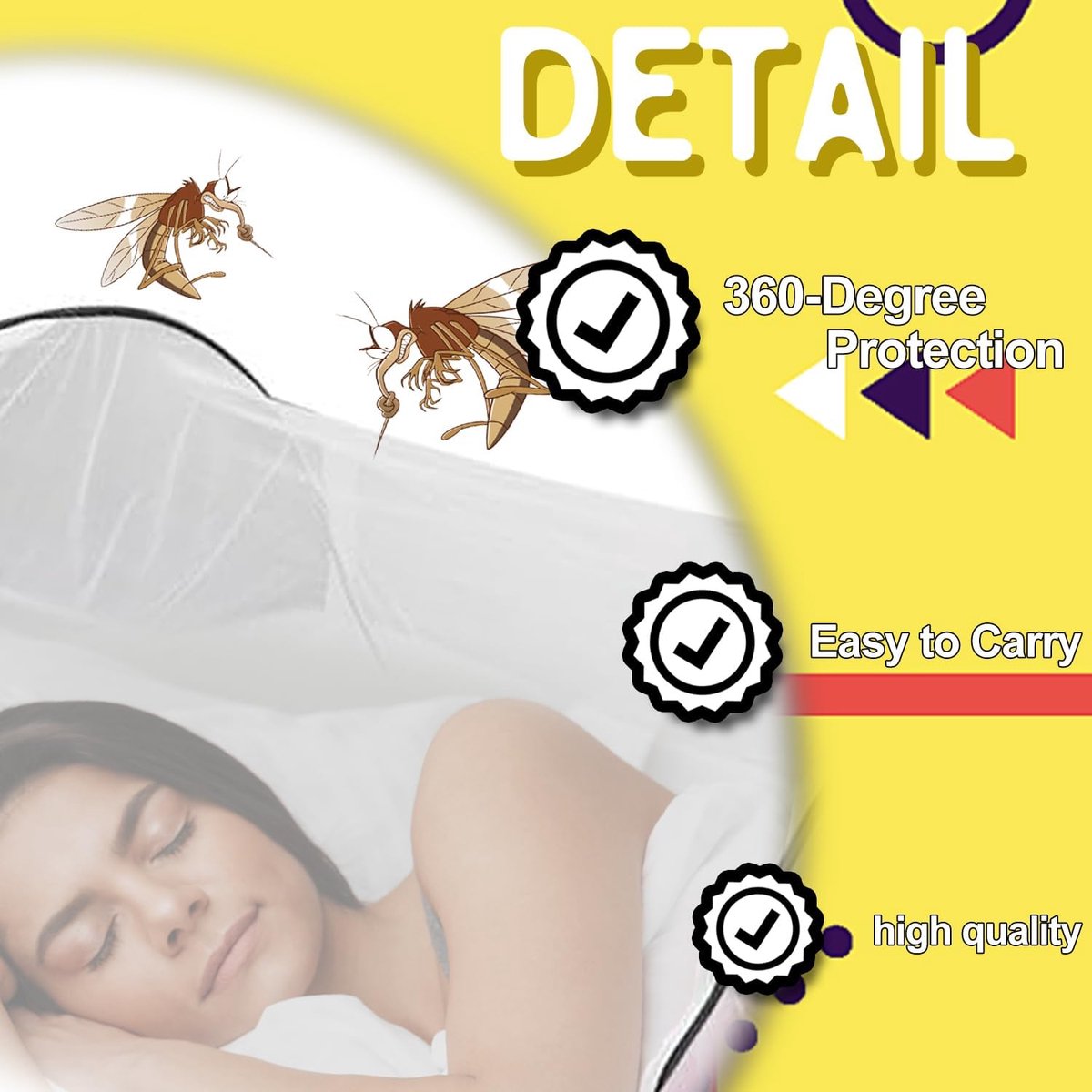 ultralight foldable mosquito net - pop-up mosquito net - travel tent - portable camping tent - family mosquito net - folding bed mosquito net - 200 x 80 x 56 cm Kemu |Fashion Home Kitchen Beauty