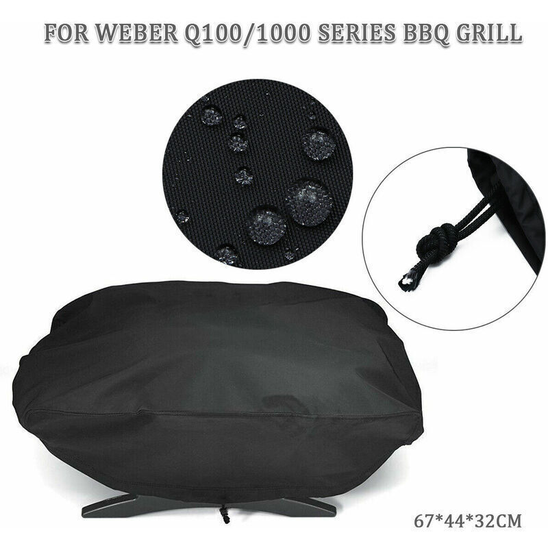 210D Grill Cover for Weber Q1200 and Q1000 Gas Grills, Compatible with Q1200 Q1400 Q1000 Q100 Q120 Baby Q Models, Anti-UV Kemu |Fashion Home Kitchen Beauty
